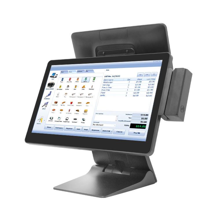 15.6-inch POS machine Dual hard drive plug-in design aluminum alloy body A1566F