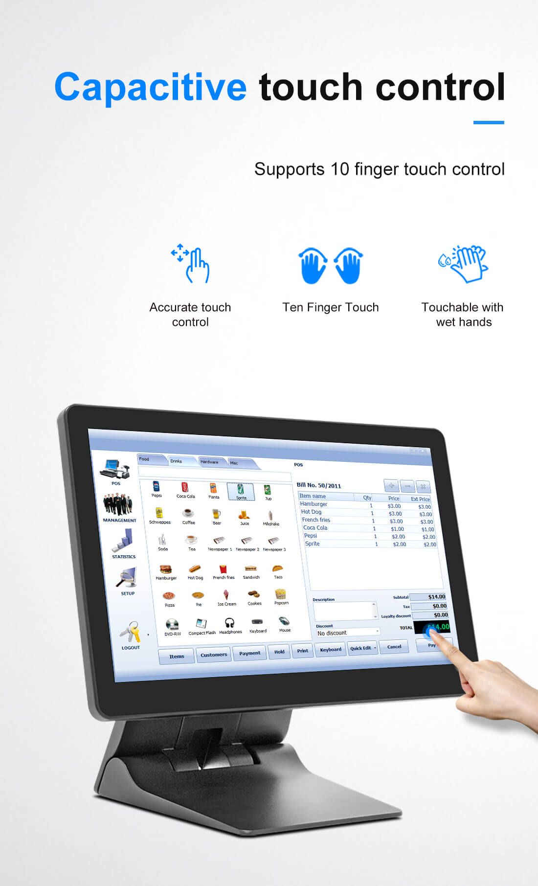 15.6inch POS machine