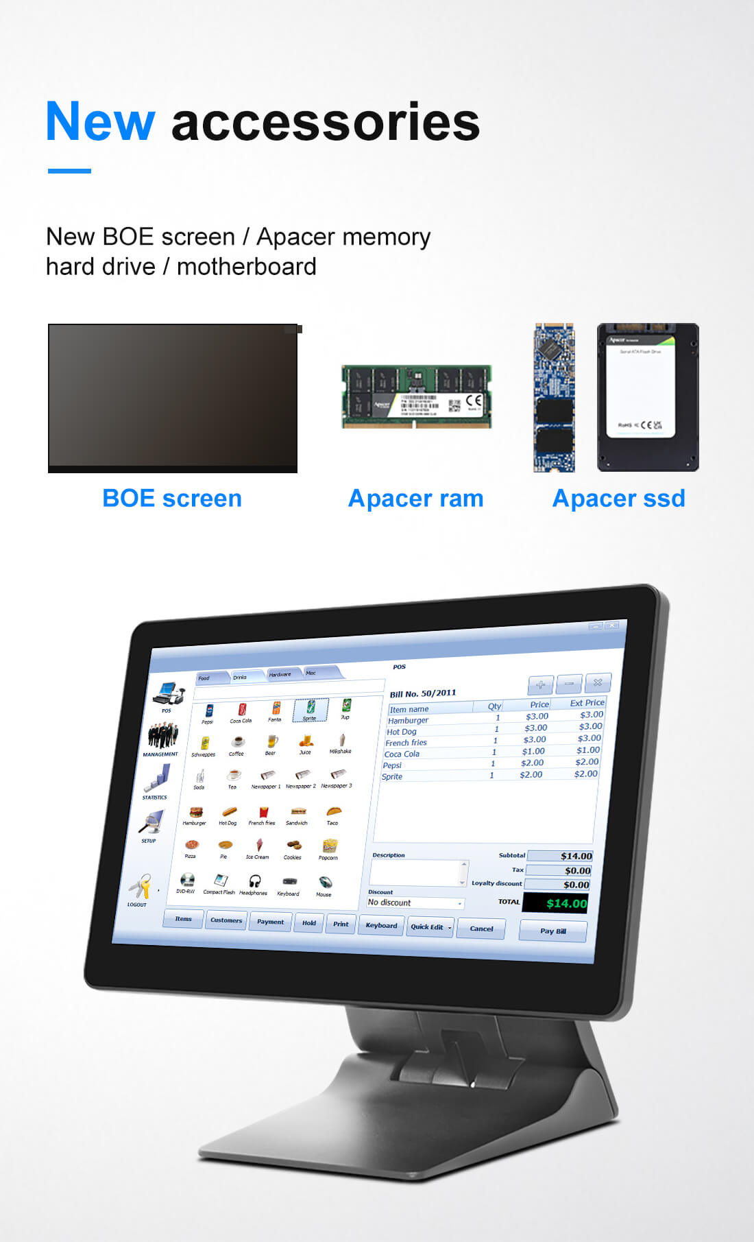 15.6inch POS machine