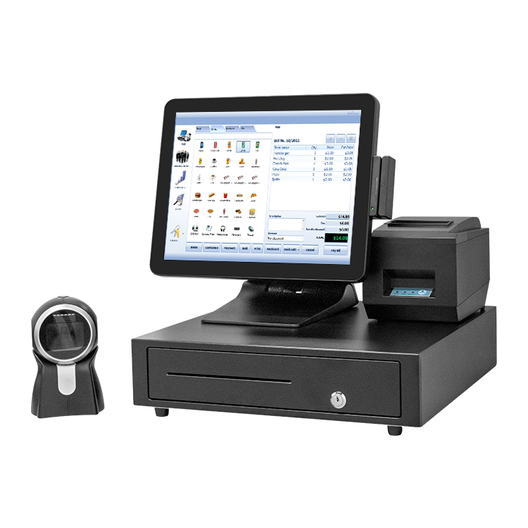15 inch point of sale folding cashier machine