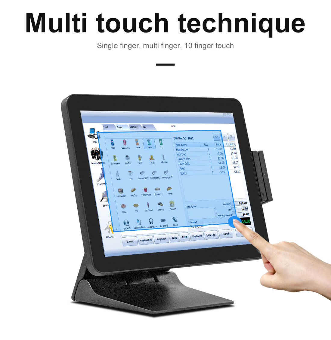 15inch pos machine