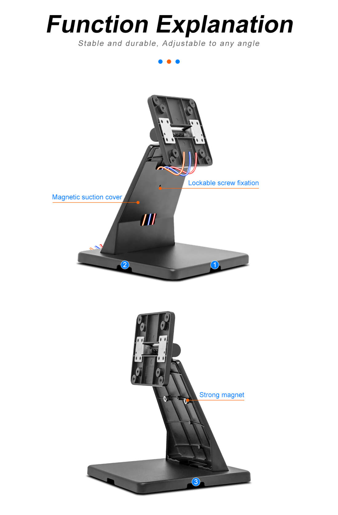 TX-208 touch screen display bracket