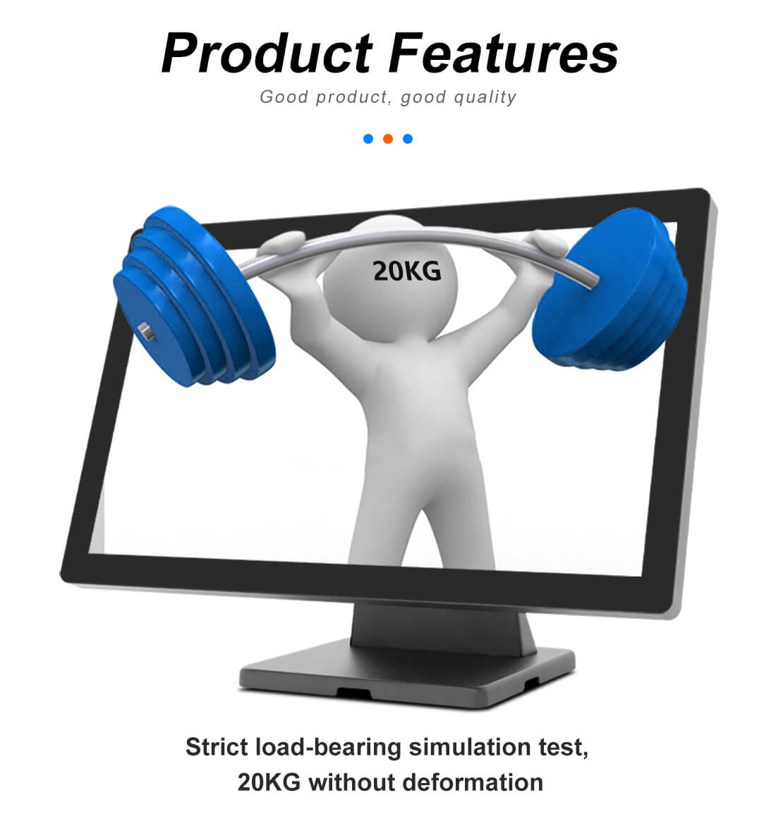 TX-208 touch screen display bracket