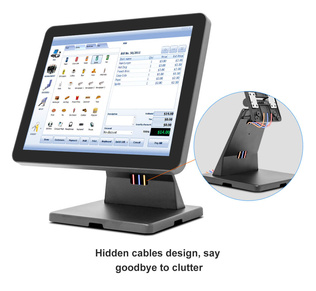 TX-208 touch screen display bracket