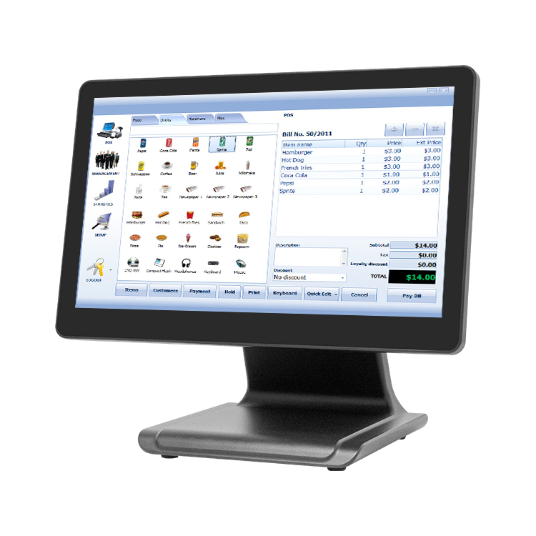 15.6inch dual side screen Free combination of horizontal and vertical screens POS machine 1566+207